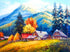 Mountains & Houses - Diamond Painting Kit